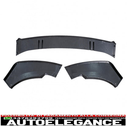 Front bumper lip extension additional spoiler suitable for vw polo aw mk6 (2018-up) piano black