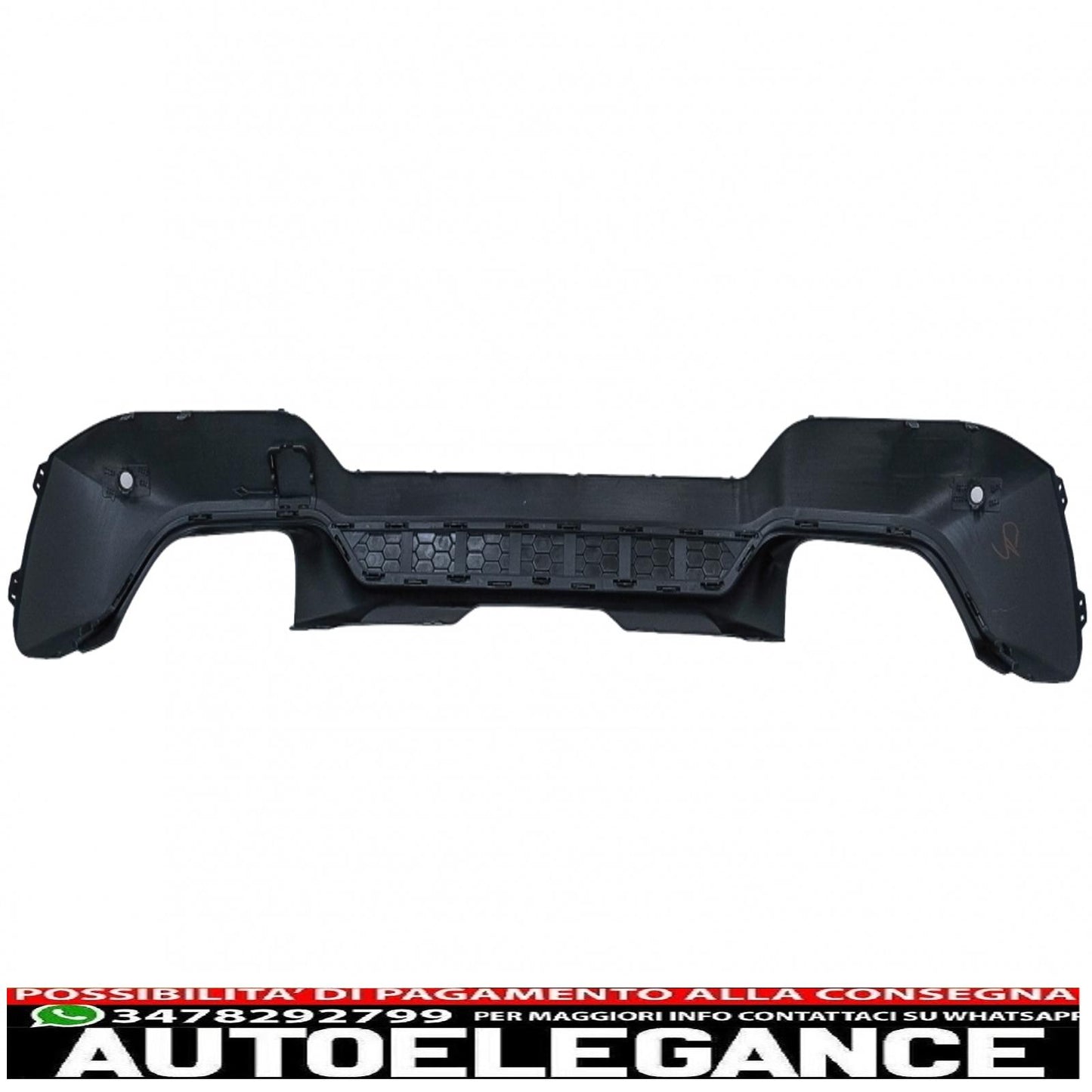 Diffusore mantovana paraurti posteriore doppia uscita con terminali di scarico adatto per BMW X3 G01 LCI M-Sport (2021-up) Piano Black