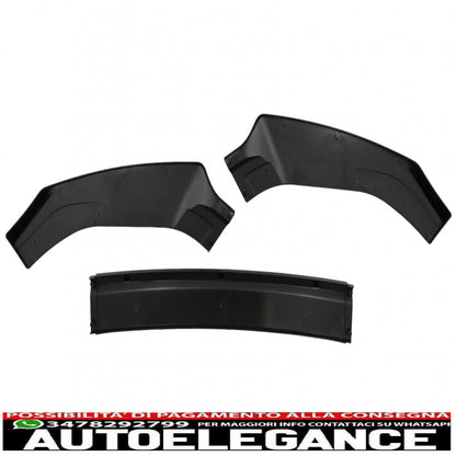 Front Bumper Lip Extension Spoiler with Rear Bumper Extension Splitter Fit for VW Golf 7.5 GTI (2017-2020) Black 