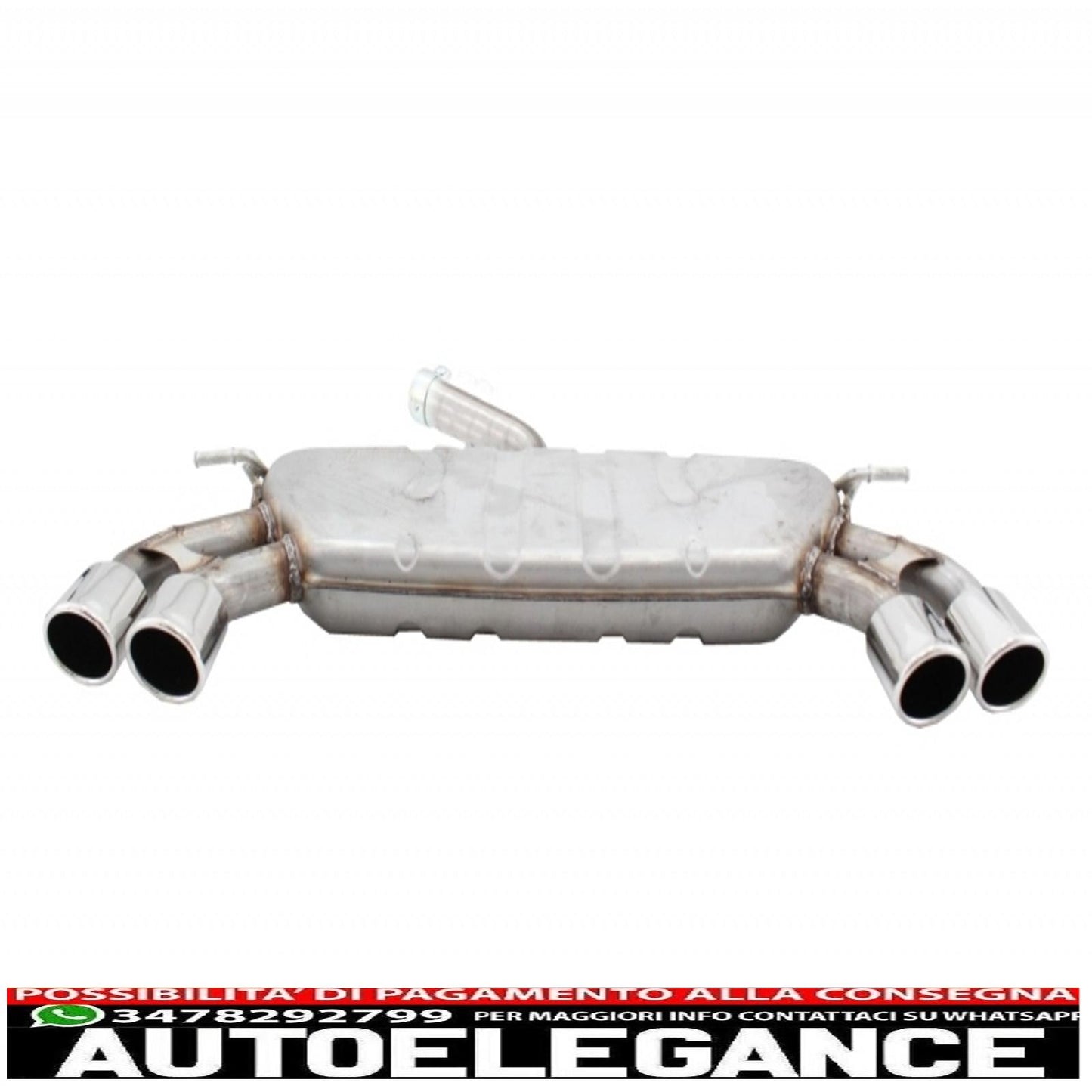impianto di scarico completo con diffusore aria paraurti posteriore adatto per vw golf 7 vii mk7 (2013-2017) abt design