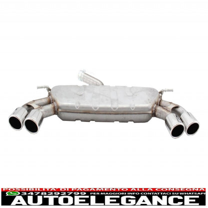 impianto di scarico completo con diffusore aria paraurti posteriore adatto per vw golf 7 vii mk7 (2013-2017) abt design