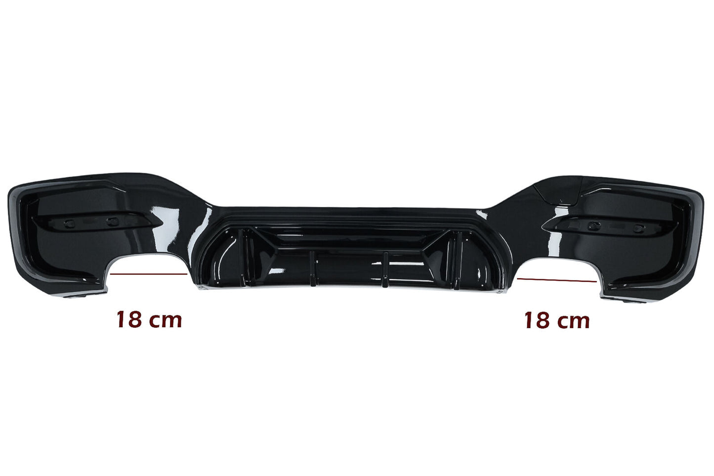 Paraurti diffusore aria a doppia uscita per BMW Serie 1 F20 F21 LCI 15-19 nero
