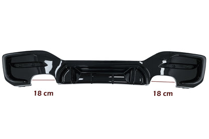 Paraurti diffusore aria a doppia uscita per BMW Serie 1 F20 F21 LCI 15-19 nero