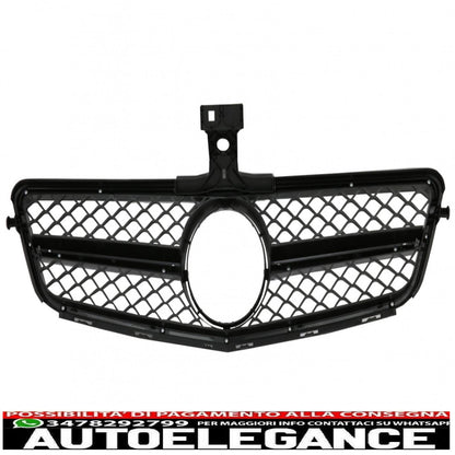 Body kit with black sport front grille suitable for mercedes c-class w204 (2007-2014) restyling c63 design
