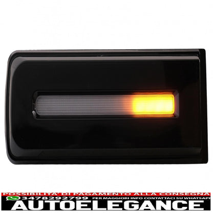 led rear lights light bar suitable for mercedes g class w463 (2008-2017) restyling 2018 dynamic design sequential cornering lights black