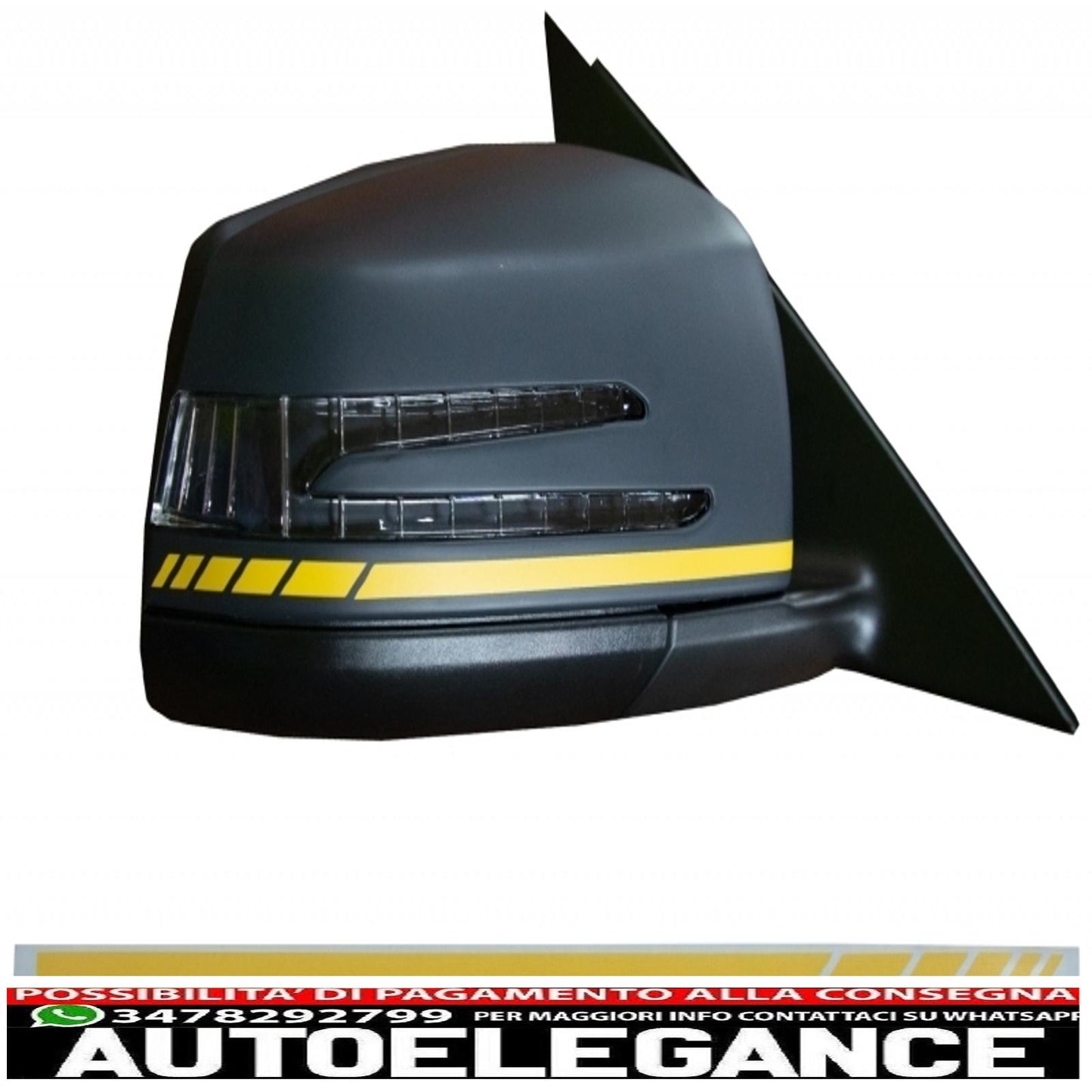 Set of side and top decals for bonnet, roof, tailgate and mirror, matt yellow, suitable for mercedes c205 coupe a205 cabriolet (2014-up)