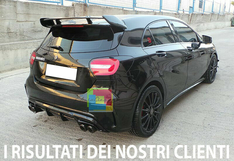 MERCEDES A-CLASS W176 REAR BUMPER DIFFUSER GLOSSY ABS AMG B -