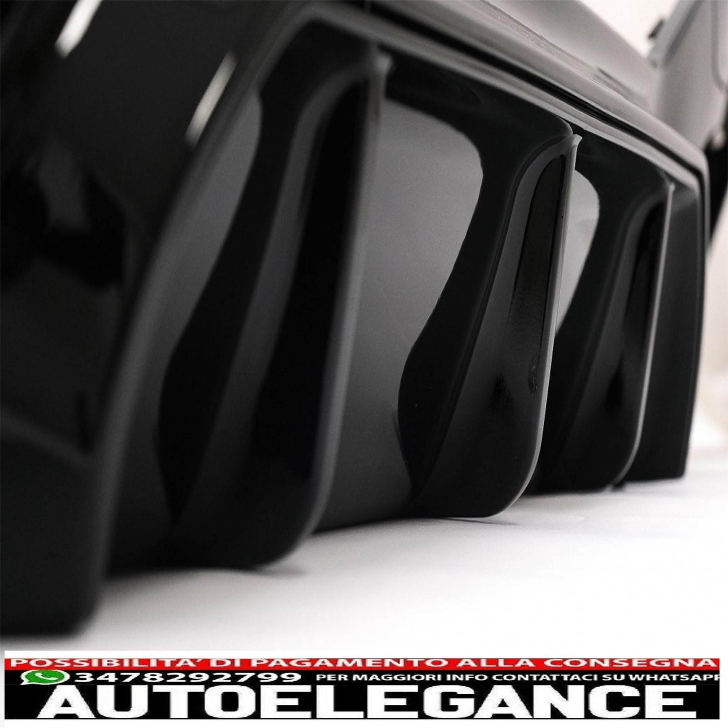 spoiler paraurti posteriore mantovana diffusore sinistro doppia uscita adatto per bmw serie 1 f20 f21 lci (2015-2019) nero pianoforte