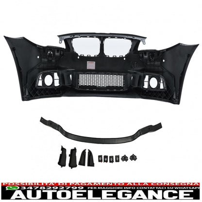 paraurti anteriore con griglie laterali adatto per bmw serie 5 f10 f11 lci berlina touring (2015-2017) design m-tech