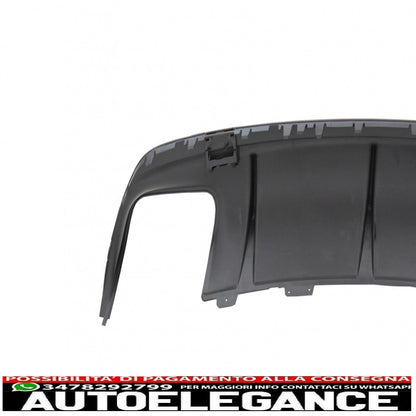Diffusore d'aria per paraurti posteriore con terminali di scarico adatti per Mercedes Cla W117 X117 Shooting Brake (2013-2018) Facelift Cla45 Look Nero
