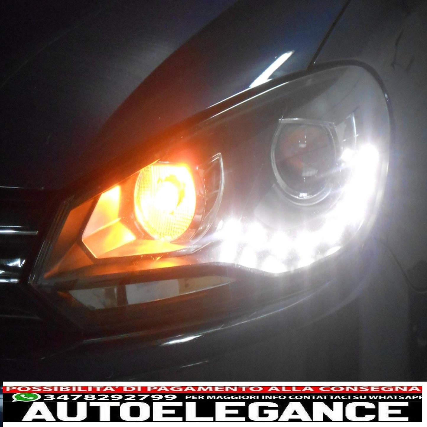 headlights suitable for VW Golf 6 VI (10.2008-2012) LED DRL daylight GTI look 