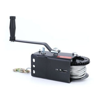 Professional Winch Hand Winch Black with Wire Rope 10 Meters 900kg