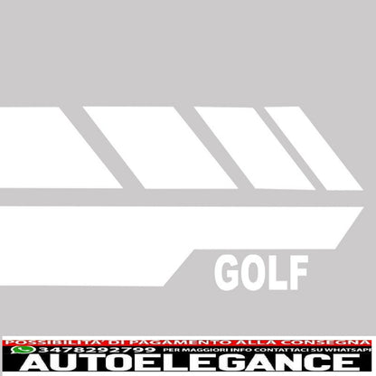 side skirts with side decals white vinyl sticker suitable for vw golf 7 vii hatchback (2013-2017) gti design