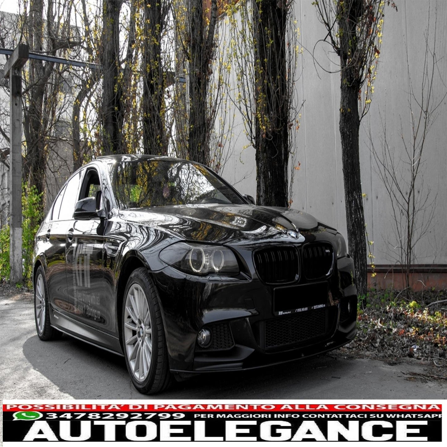 paraurti anteriore adatto per bmw f10 f11 serie 5 (2011-2017) con labbro di estensione design m-performance