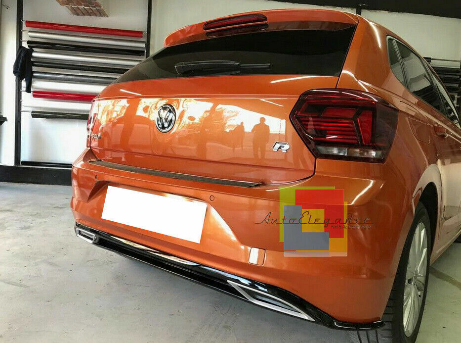 VW POLO AW1 2017+ DIFFUSORE POSTERIORE SOTTO PARAURTI ABS  LOOK RLINE R