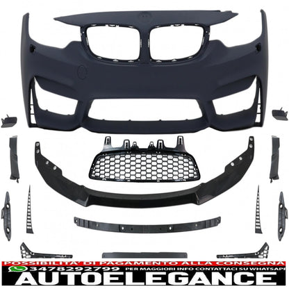 body kit suitable for bmw 4 series f32 coupe f33 cabrio (2013-03.2019) m4 design with grilles and fog lights