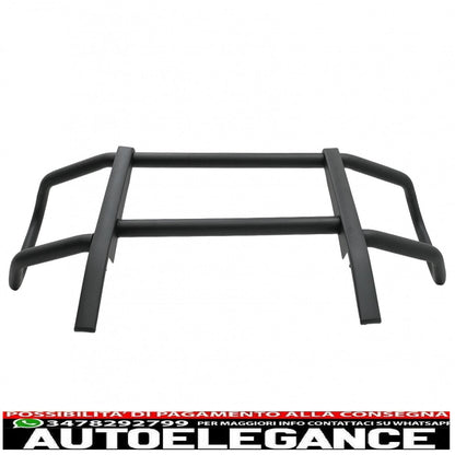 front bumper with bullbar spoiler upper spoiler led drl extension suitable for mercedes g class w463 (1989-2018) design g65 