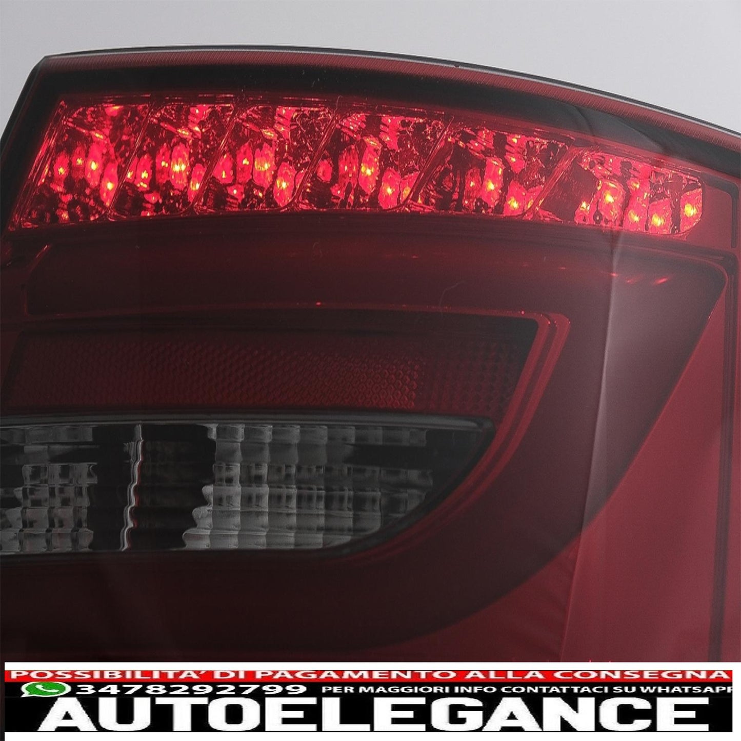 led rear lights suitable for audi a6 c6 4f limousine (04.2004-2008) smoke red 7pin