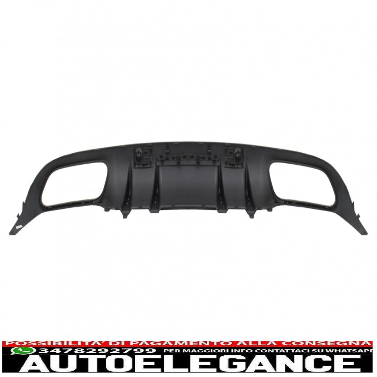 Diffusore mantovana per paraurti posteriore adatto per mercedes classe c c205 a205 coupe cabriolet (2014-2019) restyling c63s design tutto nero