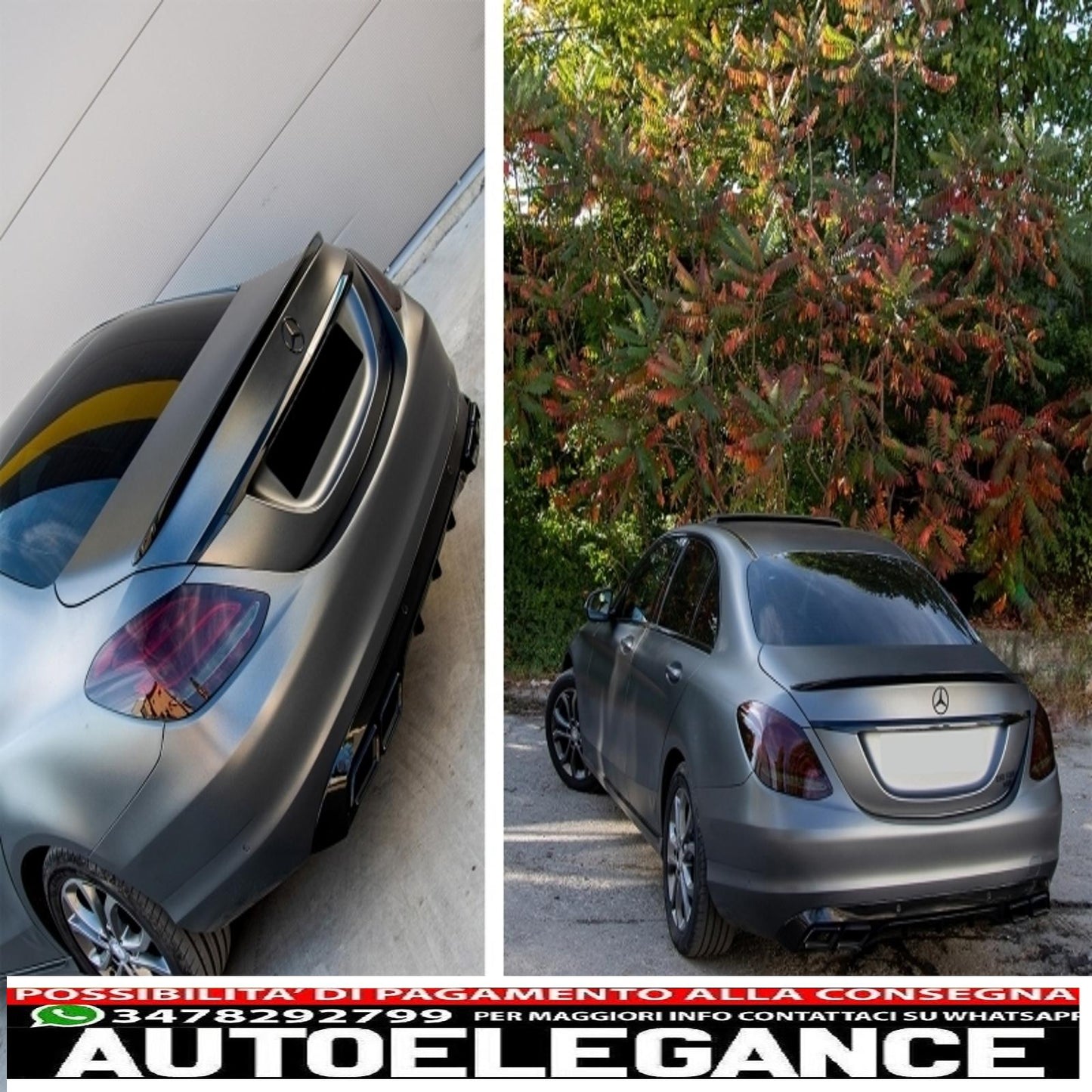alettone spoiler per bagagliaio adatto per mercedes classe c w205 (2014-2020) AUTOELEGANCERICAMBI
