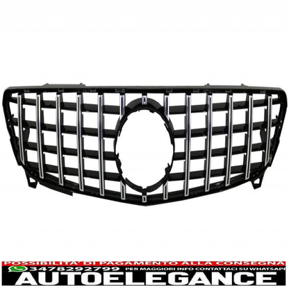 Splitter paraurti anteriore alette aerodinamiche con griglia centrale adatto per mercedes classe a w176 facelift amg line (09.2015-2018) piano black