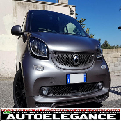 Front bumper spoiler lip extension for smart fortwo 453 (2014-2019)