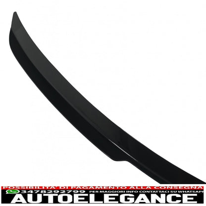 trunk spoiler suitable for audi q8 suv (2018-up) sport design piano black