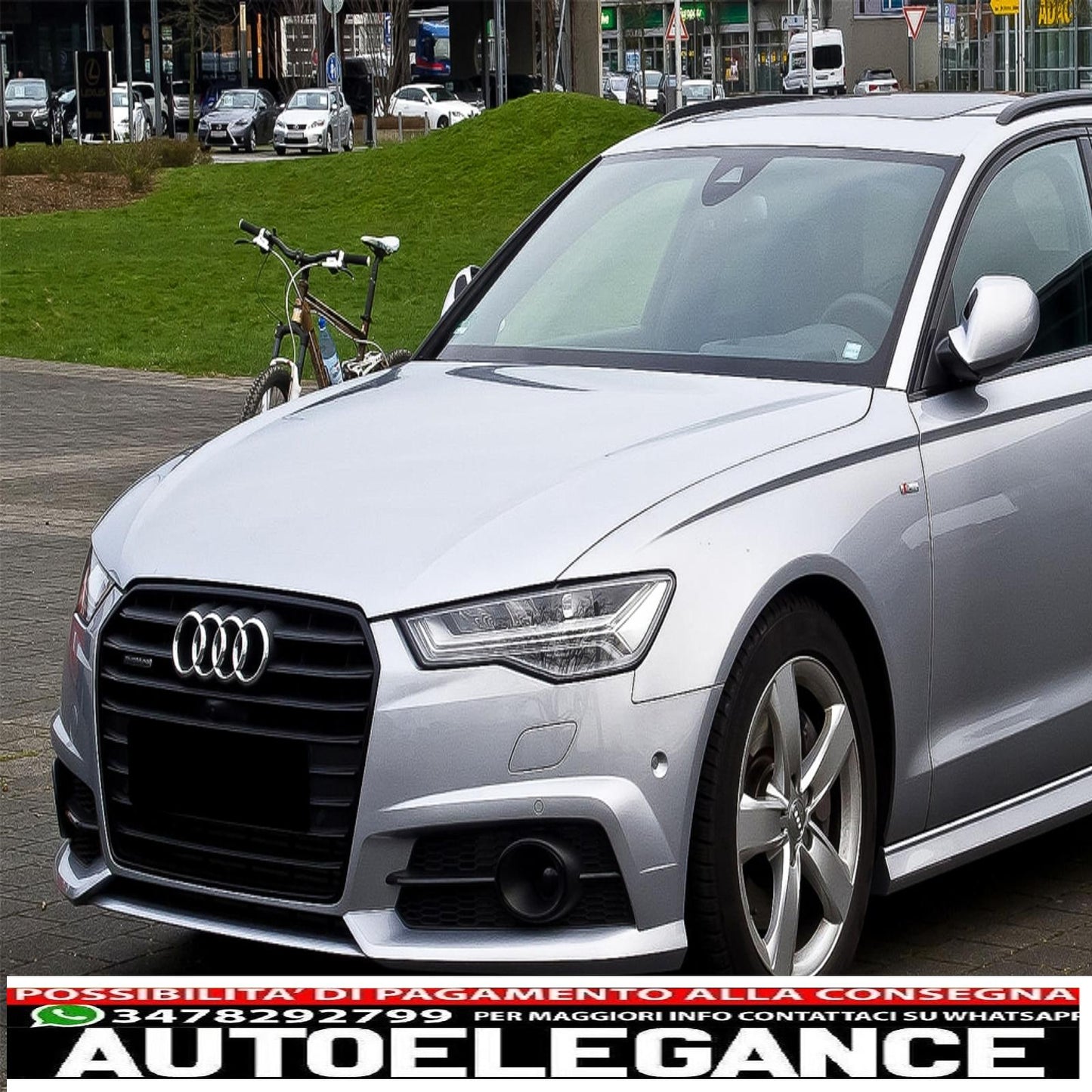 lower grill bumper covers ACC side grills suitable for audi a6 c7 4g s line facelift (2015-2018) black edition