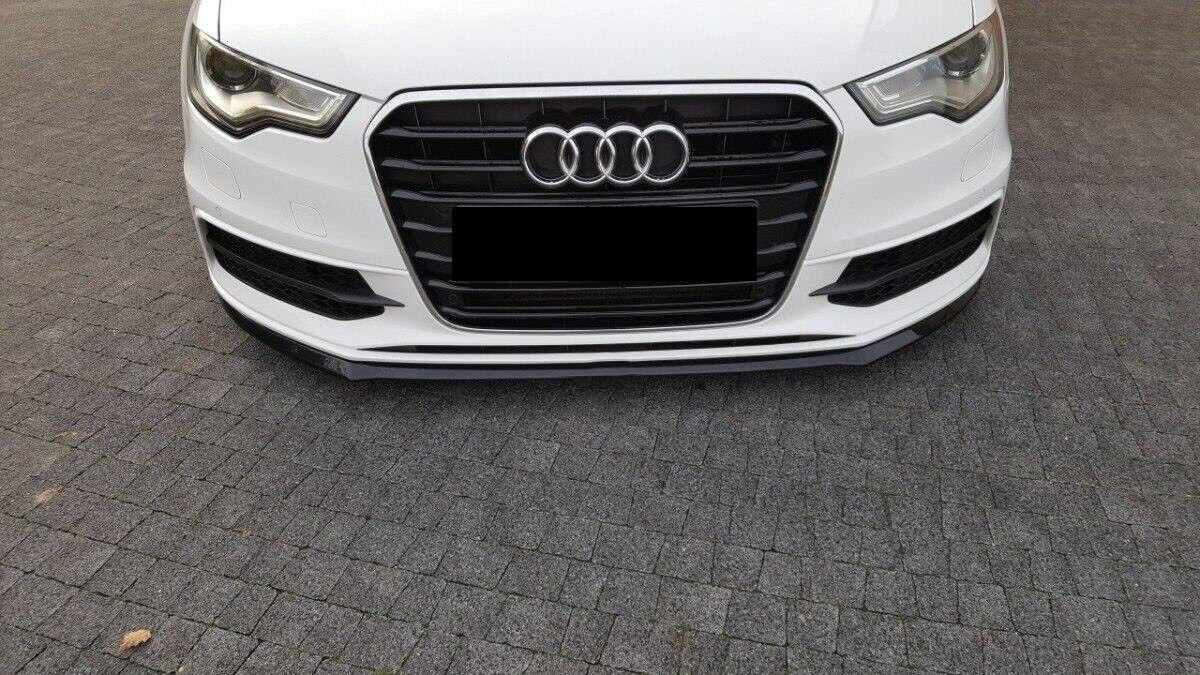 FRONT SPLITTER FOR AUDI A6 2011-2016 WITH SLINE S6 BUMPER - GLOSSY BLACK ABS
