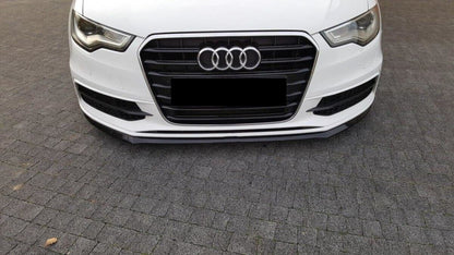 FRONT SPLITTER FOR AUDI A6 2011-2016 WITH SLINE S6 BUMPER - GLOSSY BLACK ABS