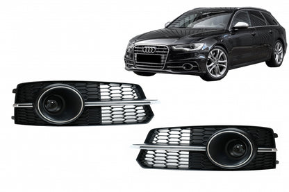 Griglia inferiore paraurti ACC copre griglie laterali adatto per Audi A6 C7 4G S Line Facelift (2015-2018) Chrome Edition