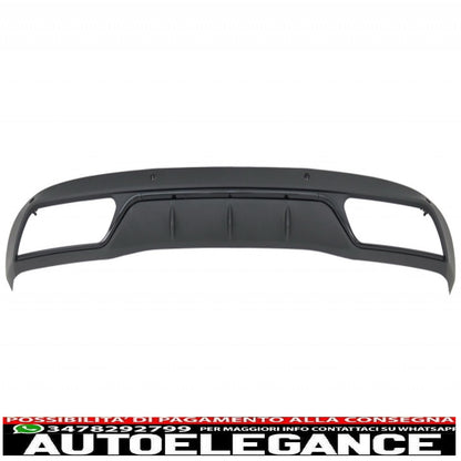 paraurti anteriore senza griglia e diffusore con terminali di scarico nero adatto per mercedes classe c w205 s205 (2014-2018) design c63