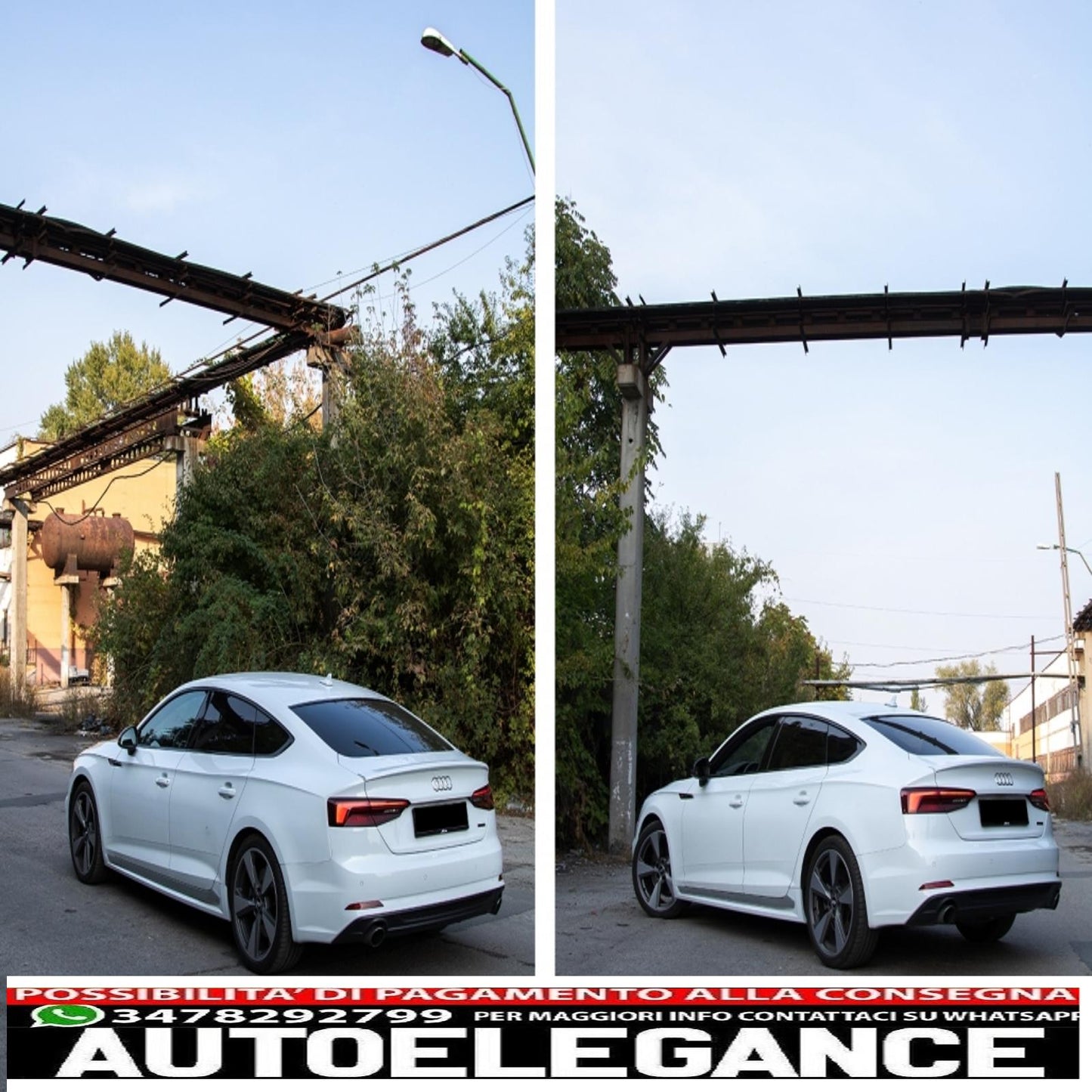 Trunk lid spoiler suitable for audi a5 f5 8w8 5d sportback (2017-up) original design 