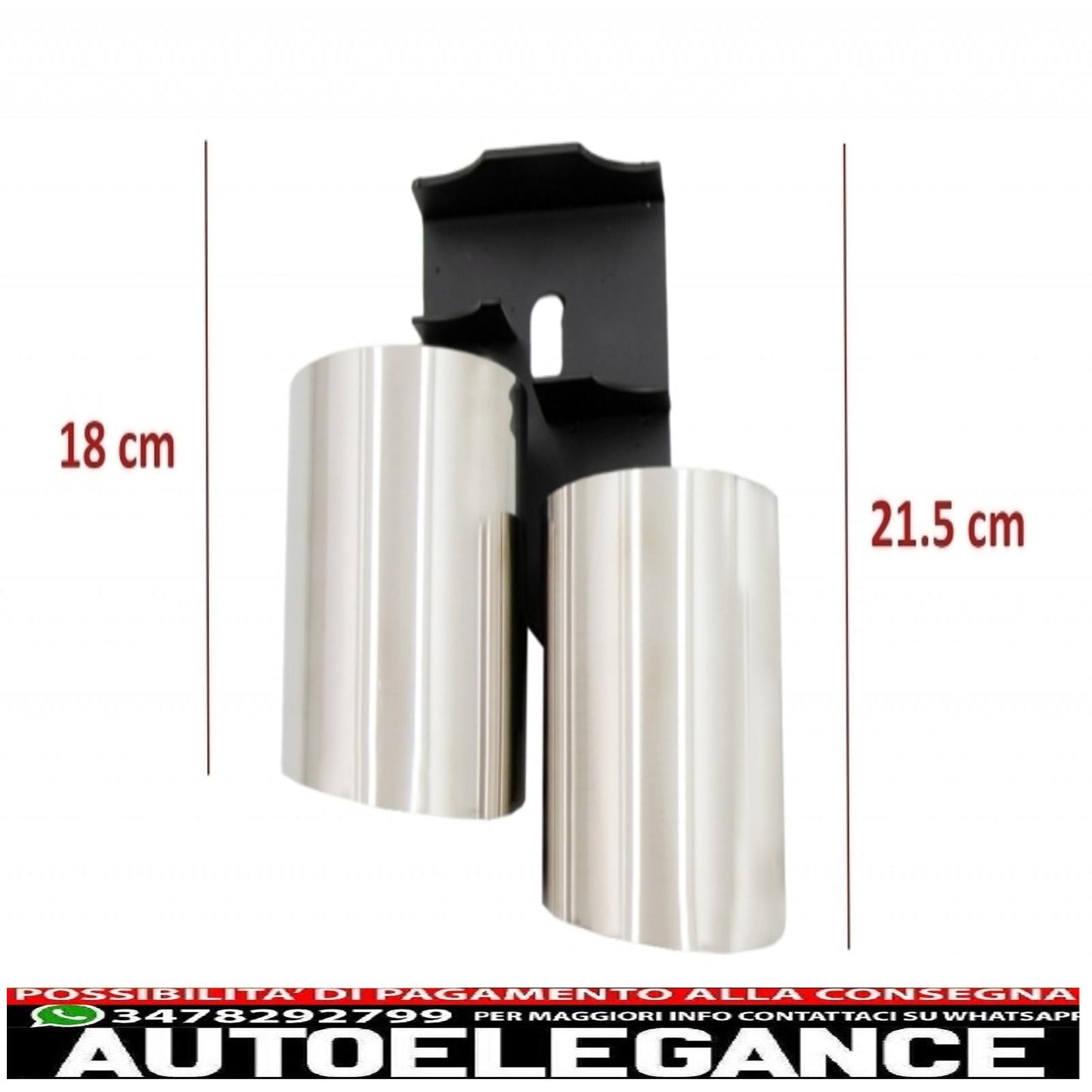 Diffusore d'aria con mantovana per paraurti posteriore adatto per audi a4 b8 pre restyling (2008-2011) con terminali di scarico e terminali di scarico limousine/avant s4 design