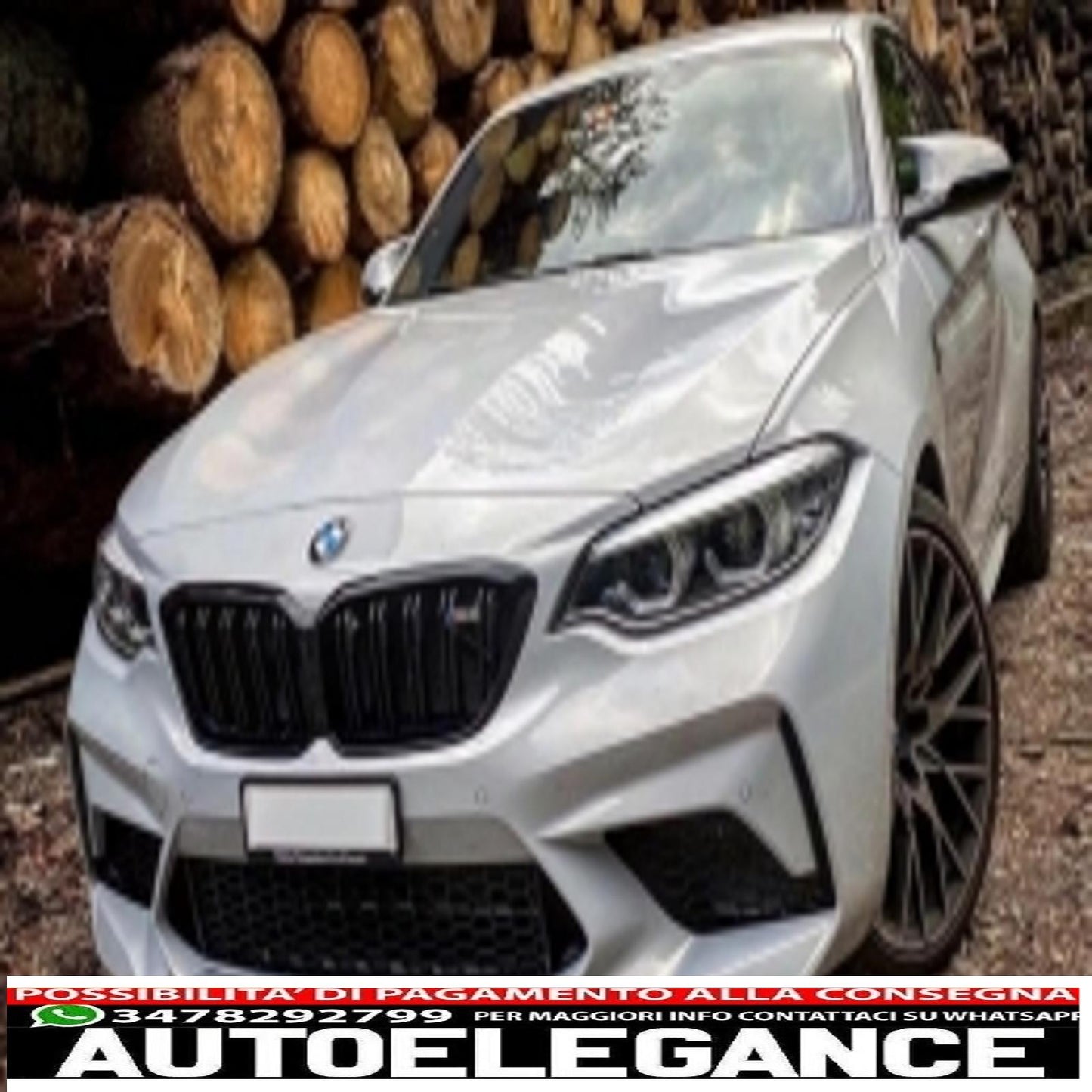 paraurti anteriore adatto per bmw serie 2 f87 m2 (2016-2020) design m2c