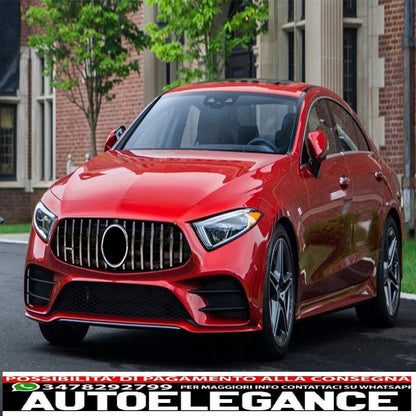 central grille suitable for mercedes cls class c257 (2018-up) gtr design black chrome
