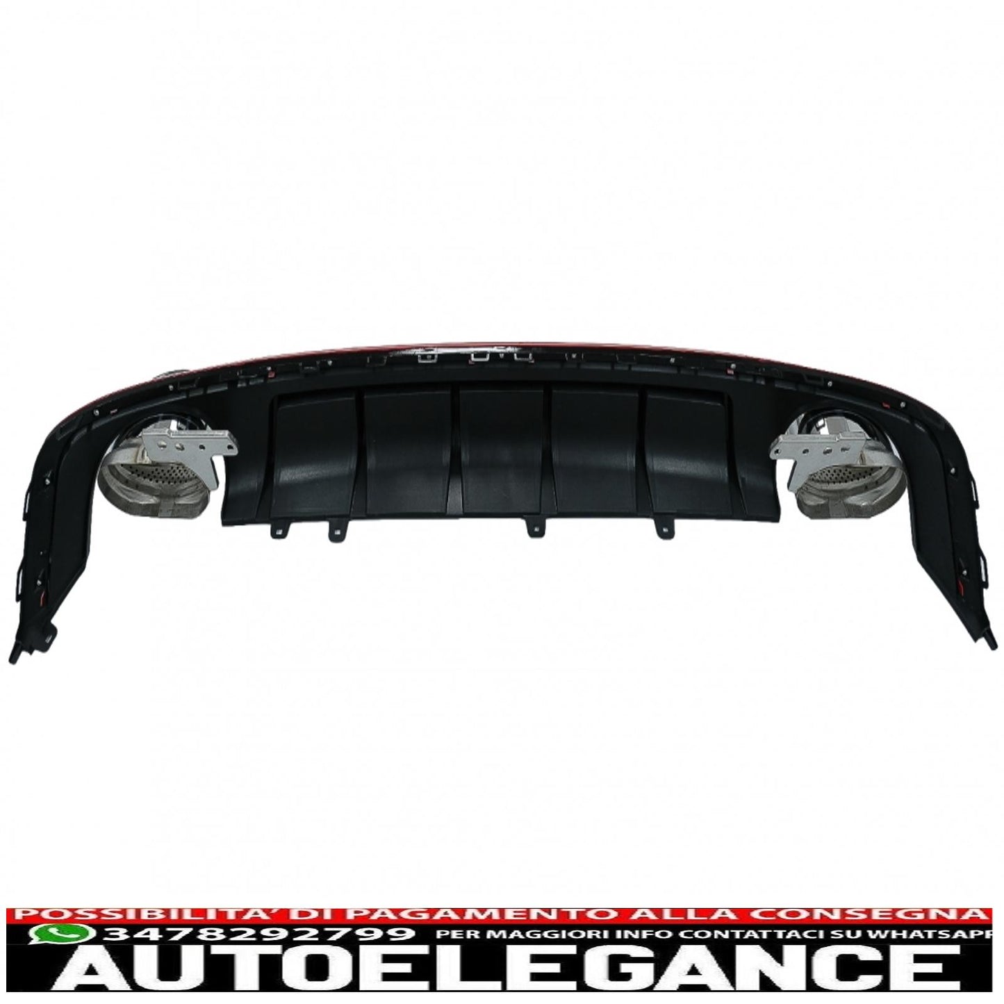 Diffusore e terminali di scarico per paraurti posteriore adatti per audi a6 c8 4k avant berlina (2018-up) rs6 design rosso
