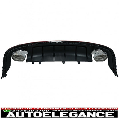 Diffusore e terminali di scarico per paraurti posteriore adatti per audi a6 c8 4k avant berlina (2018-up) rs6 design rosso