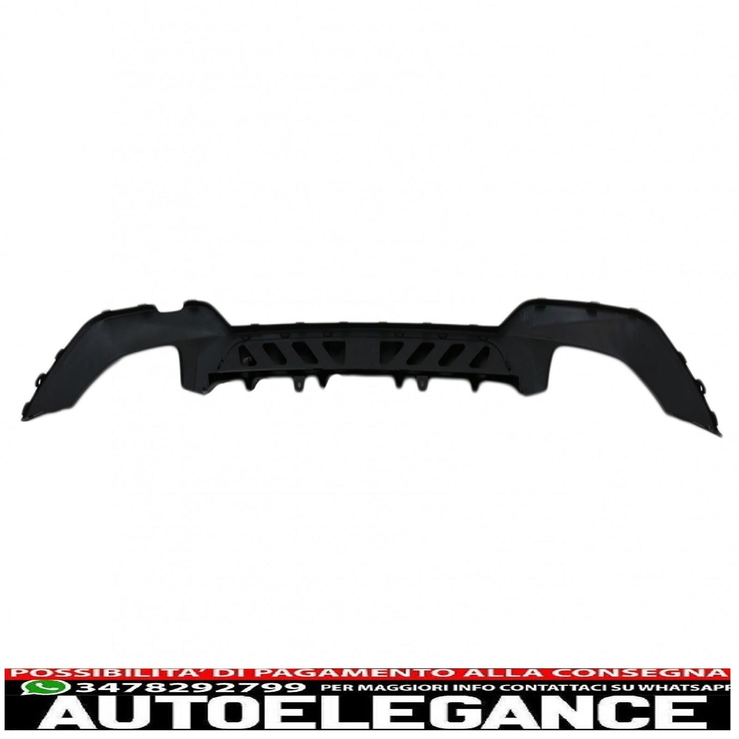 Diffusore mantovana per paraurti posteriore adatto per BMW Serie 3 G20 G28 Berlina G21 Touring (2018-up) M340i Design Nero