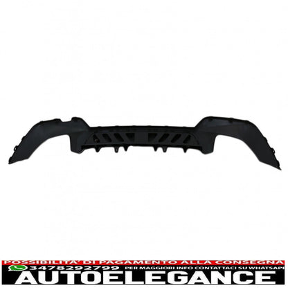 Diffusore mantovana per paraurti posteriore adatto per BMW Serie 3 G20 G28 Berlina G21 Touring (2018-up) M340i Design Nero