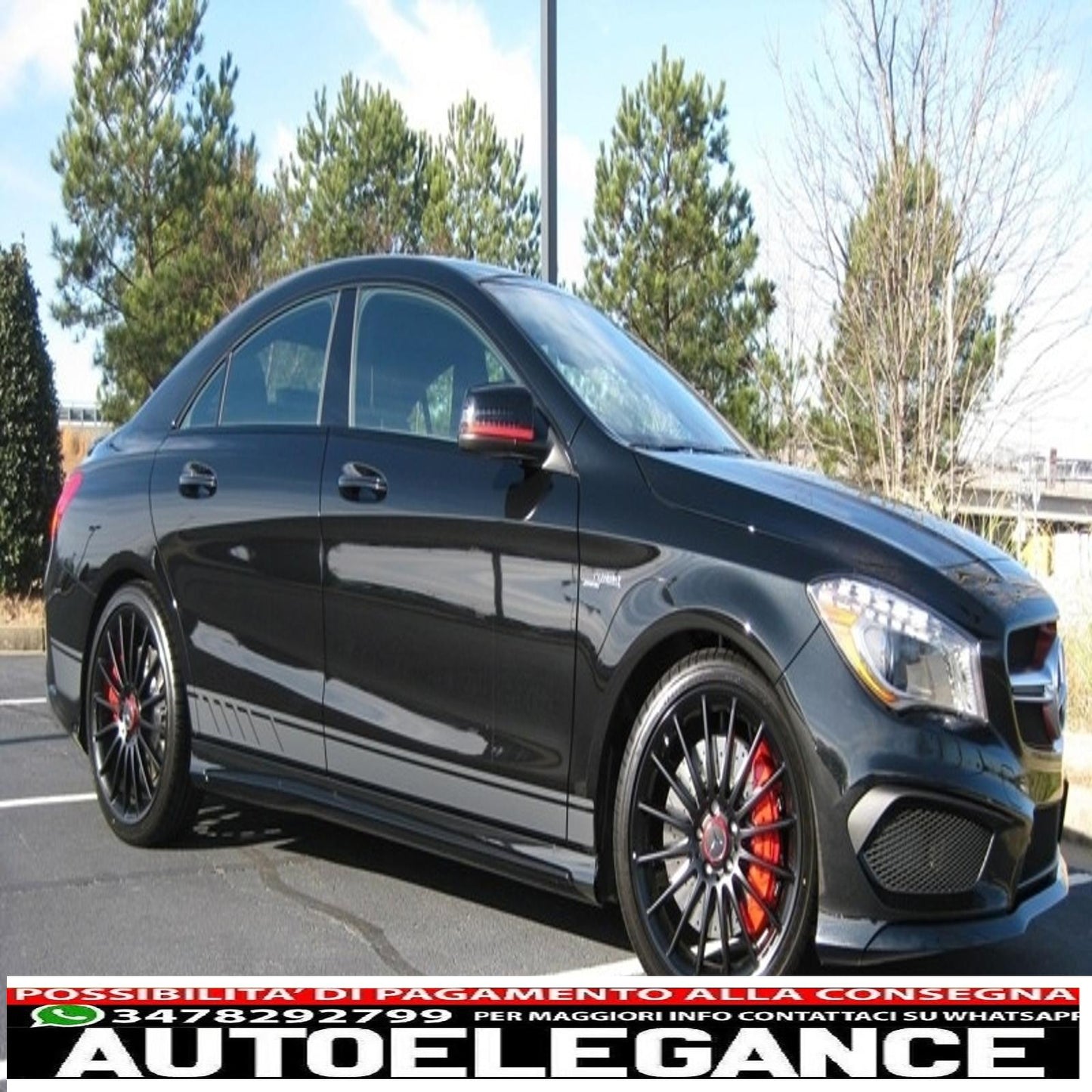 decalcomanie laterali adesivo in vinile grigio scuro adatto per mercedes cla w117 c117 x117 (2013-2016) a class w176 (2012-up) 45 design edition 1