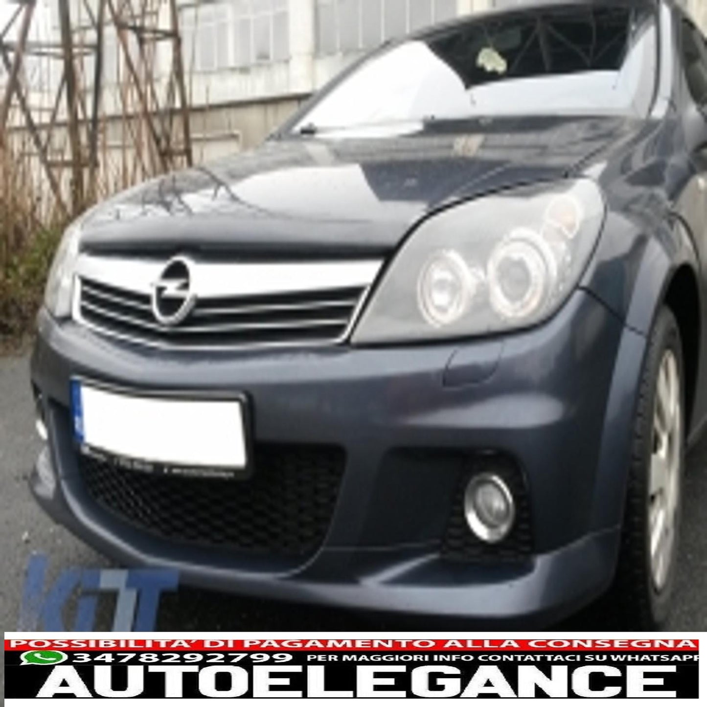 Paraurti anteriore adatto per opel astra h (2004-2009) design opc con fendinebbia