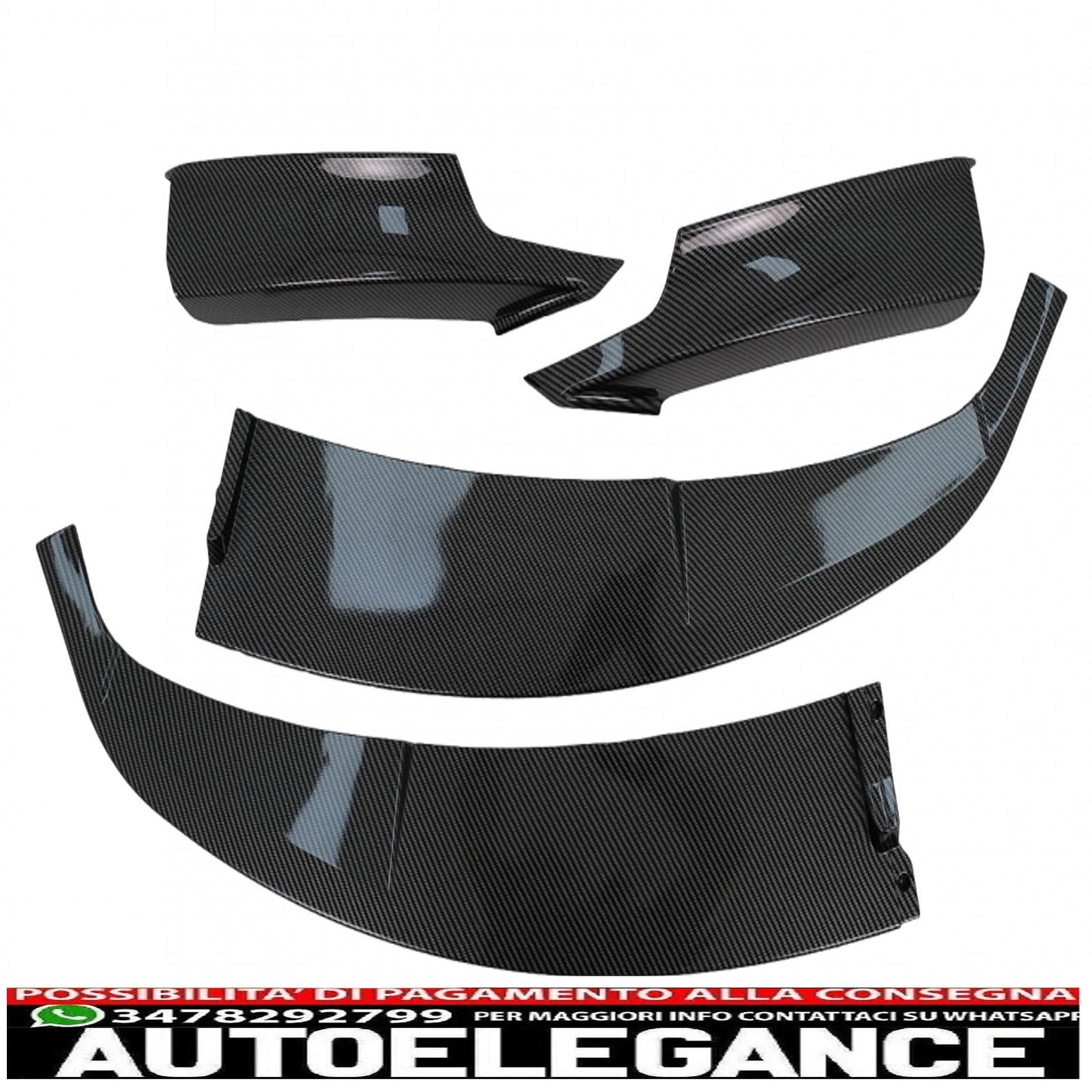 Front bumper spoiler splitter suitable for bmw 3 series f30 f31 (2011-2019) m-performance carbon film covering 