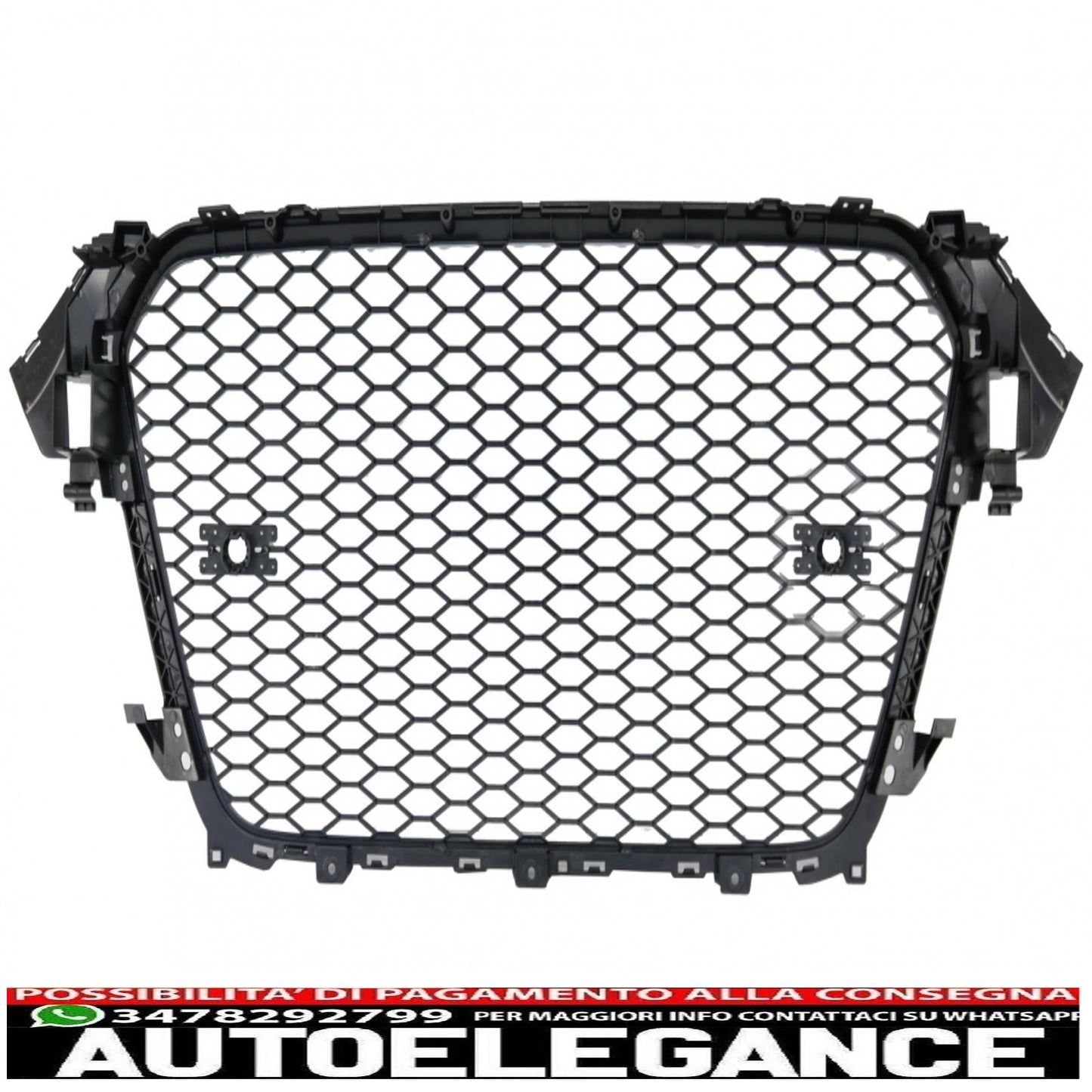 front grille without badge suitable for audi a4 b8 facelift (2012-2015) rs design piano black with and without pdc 