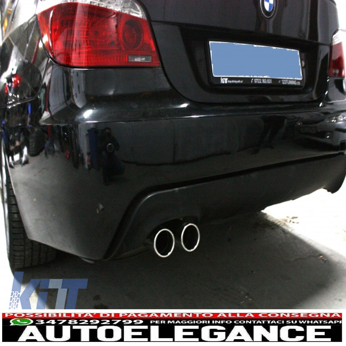 m-technik body kit suitable for bmw e60 (5 series) (2003-2010) with acs-look exhaust silencer 
