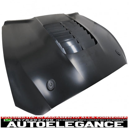 cofano cofano con prese d'aria adatto per ford mustang mk6 vi sesta generazione (2015-2017) design gt 500 AUTOELEGANCERICAMBI