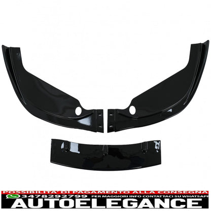Front bumper additional spoiler suitable for BMW 3 series e46 m3 sedan touring (1998-2004) piano black