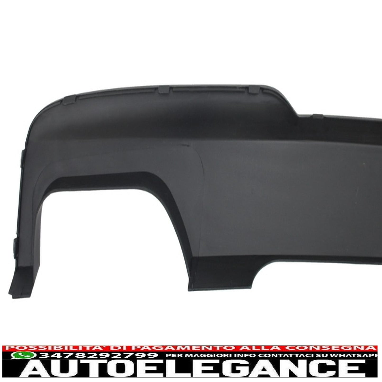 diffusore d'aria a doppia uscita adatto per bmw f10 f11 (2011-2017) con terminali di scarico neri design m-tech 550i sport