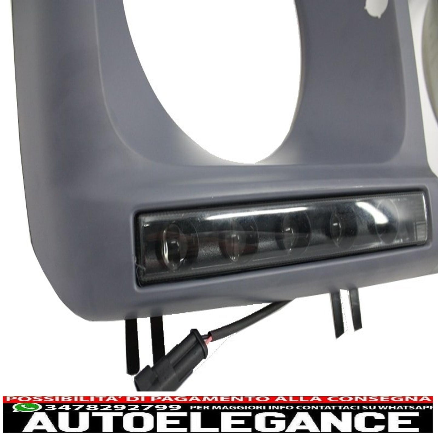 coperture fari con led drl luci diurne nere e fari cromati adatti per mercedes classe g w463 (1989-2012) design g65 AUTOELEGANCERICAMBI