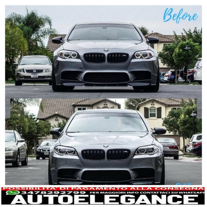 Fari angel eye full led adatti per bmw serie 5 f10 f11 lci (2014-2017)